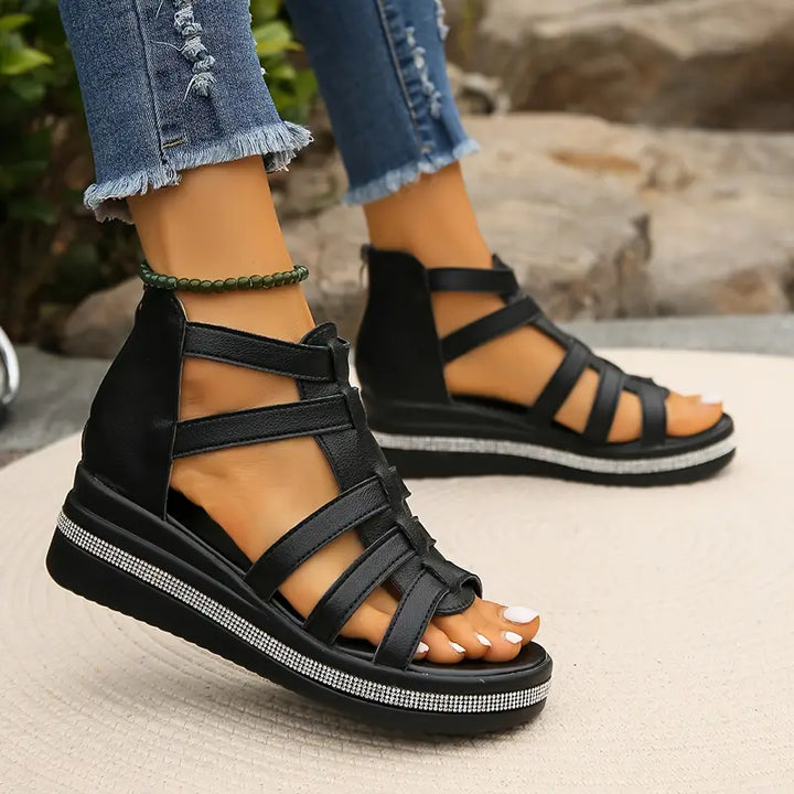 Agnes | Women's Multi-Strap Platform Sandals-The Yellow Prime
