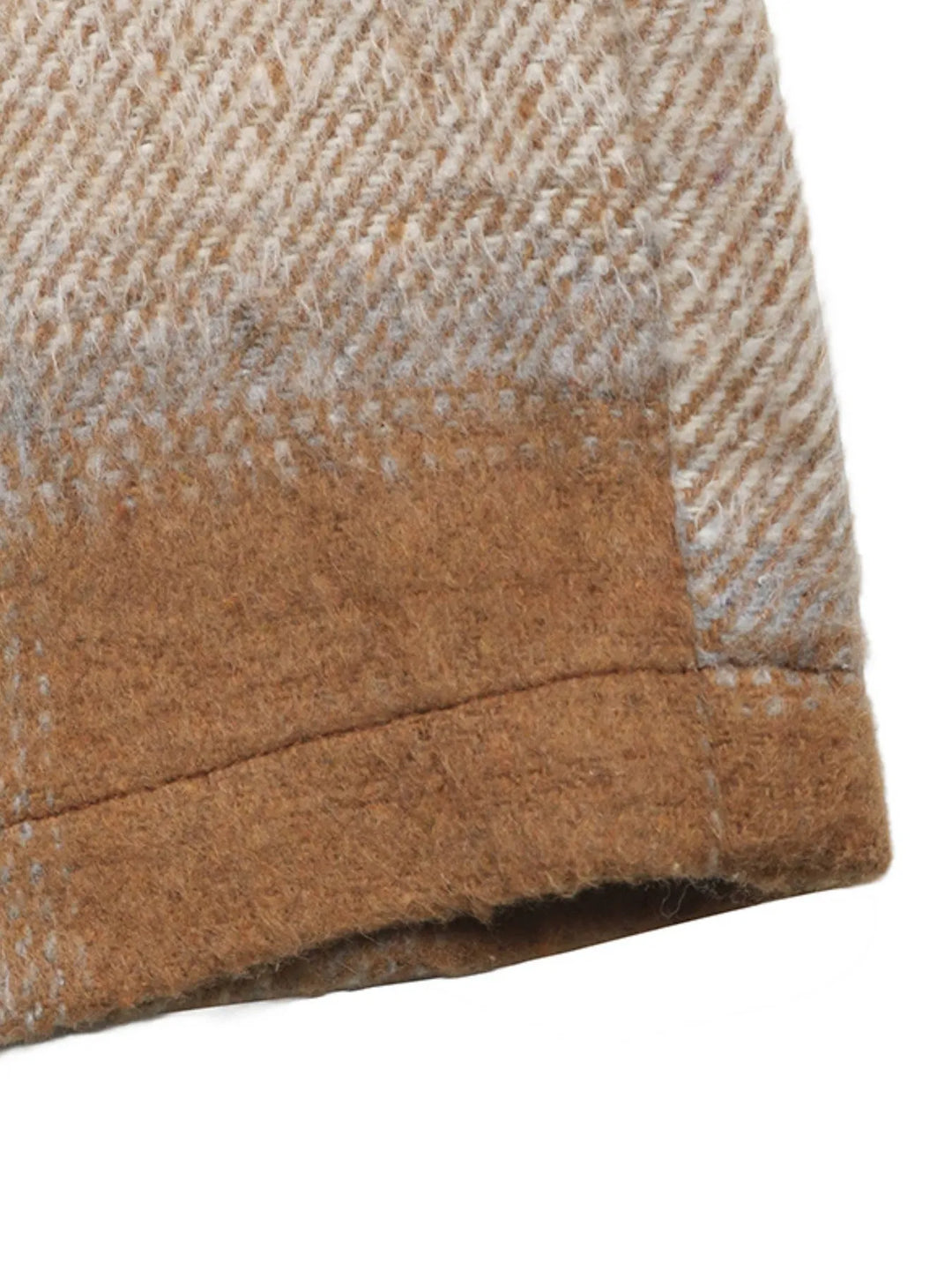 Manteau d'hiver long à carreaux pour femme, fermeture boutonnée et poches