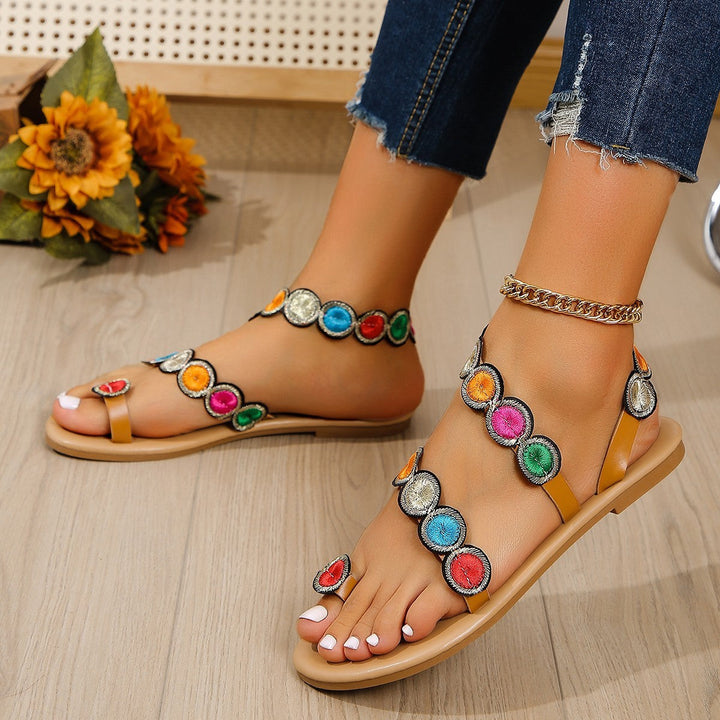 Stella | Elegant Comfortable Women's Flat Sole Sandals-The Yellow Prime