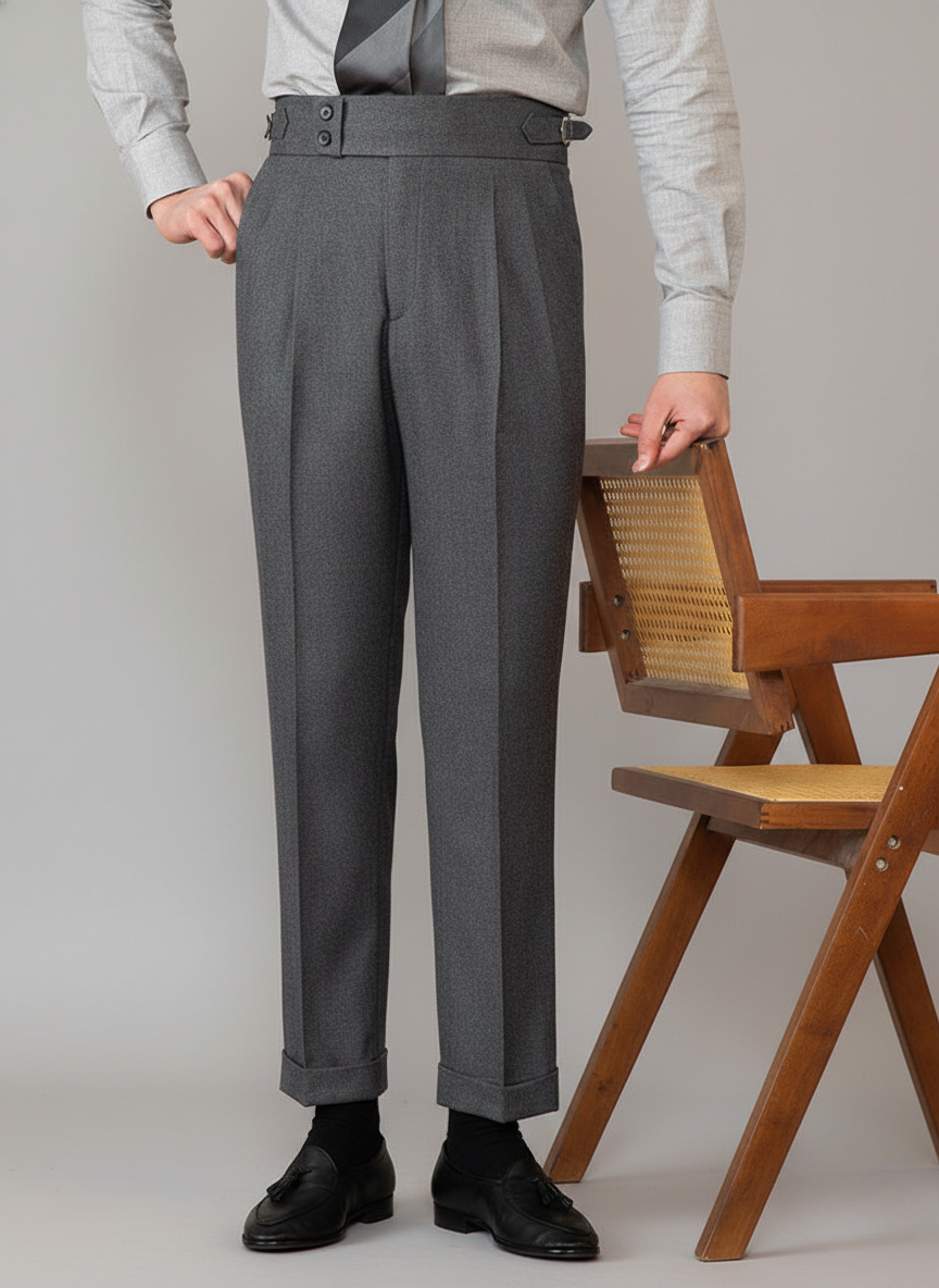 Luke | Men's Tailored Straight Leg Trousers