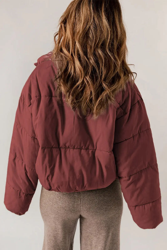 Women's Zip Up Collared Winter Coat, Long Sleeve, Sizes S To 2xl