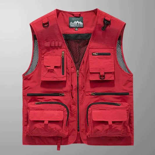 Gilet cargo d’extérieur robuste et fonctionnel pour homme – Un indispensable du quotidien