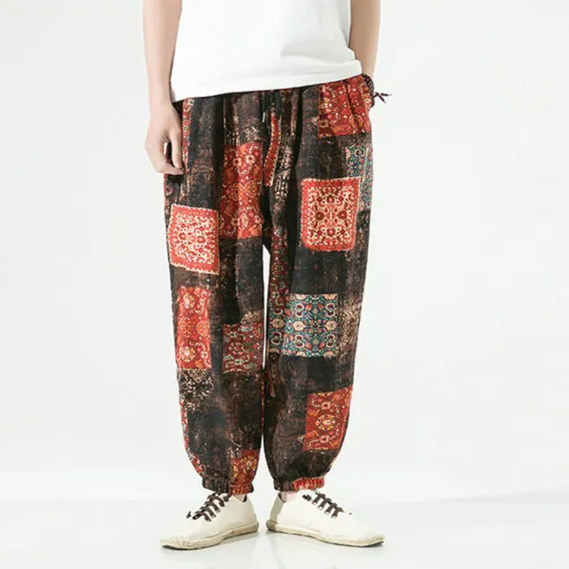 Men's Cotton Patch Joggers - Comfortable and Stylish-The Yellow Prime