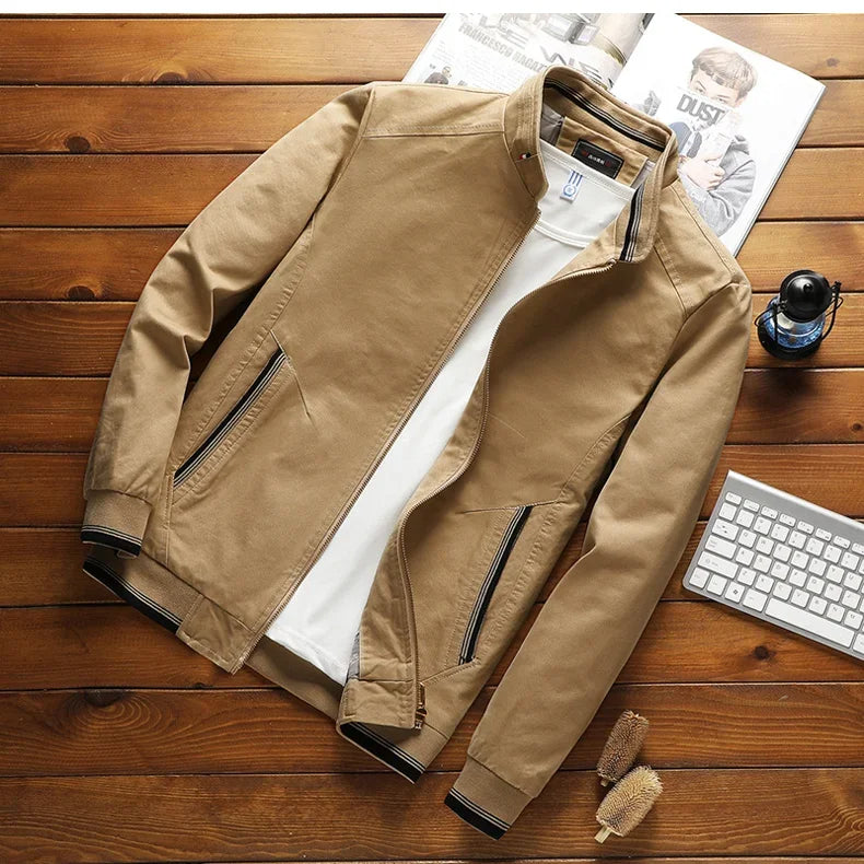 Men's Stylish Cotton Bomber Jacket with Classic Fit
