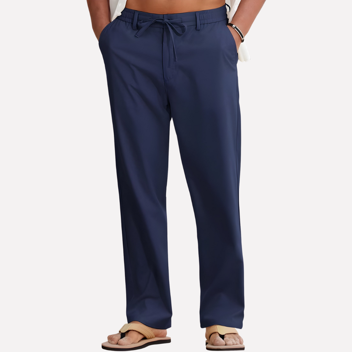 Men's Lightweight Cotton Linen Trousers-The Yellow Prime