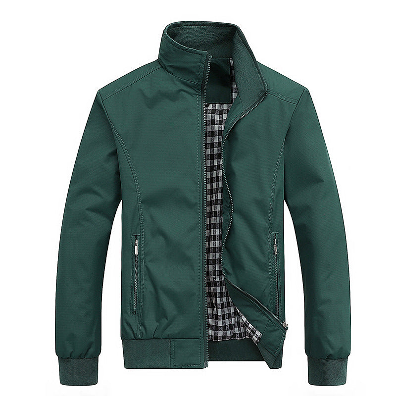 Men's Lightweight Casual Jacket with Stand Collar