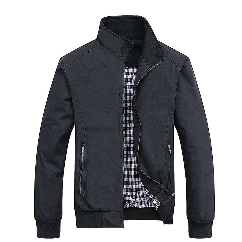 Men's Lightweight Casual Jacket with Stand Collar