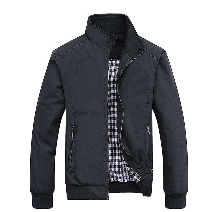 Men's Lightweight Casual Jacket with Stand Collar