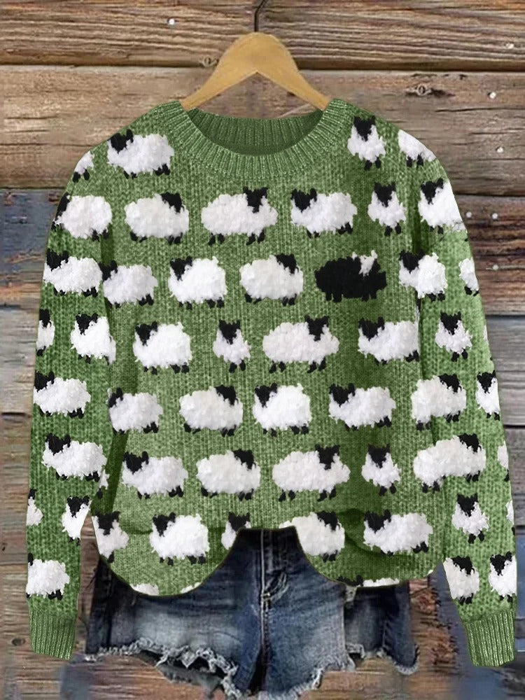 Emily | Women's Christmas Sweater with Holiday Trees