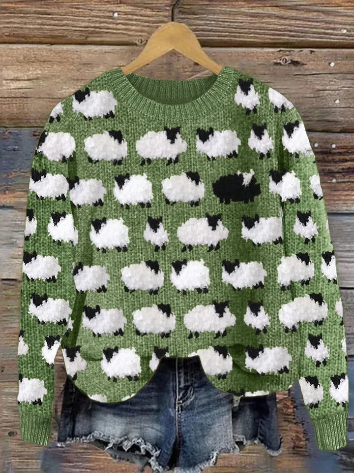 Emily | Women's Christmas Sweater with Holiday Trees