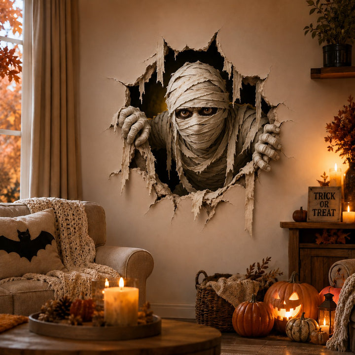 3D-halloweenmuurstickers voor griezelige inbraakdecoratie