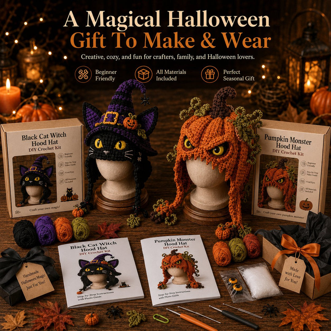 DIY-haakpakket voor een monsterkap