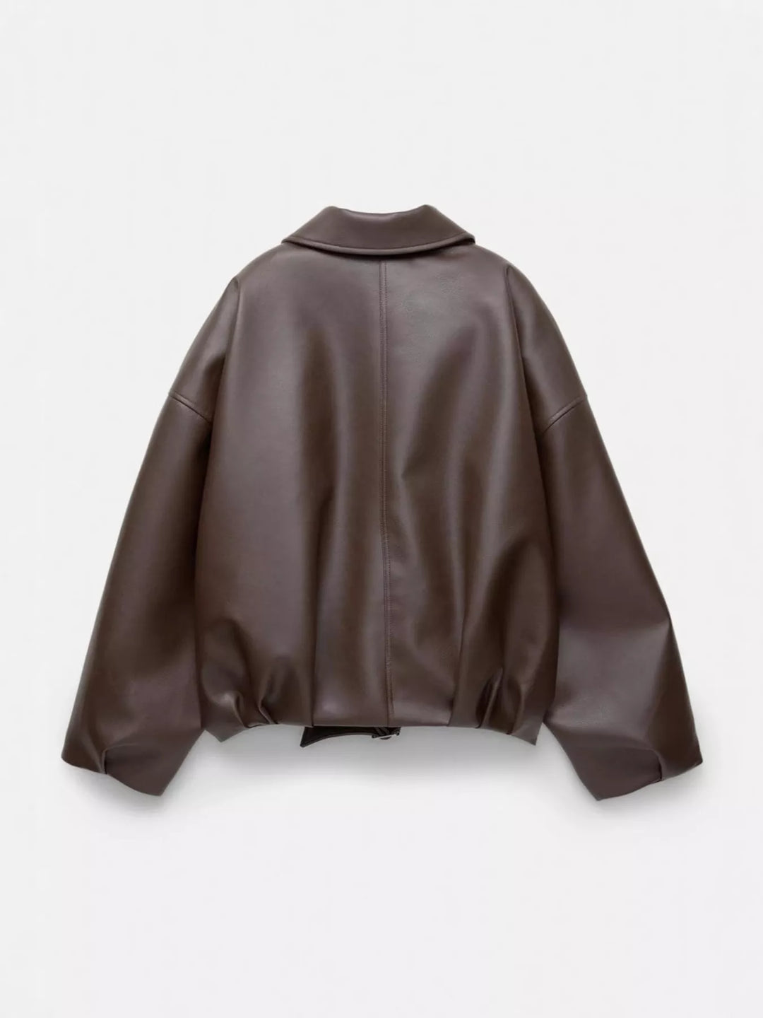 Chaqueta elegante de piel sintética con cremallera para mujer, forrada, tallas XS-XL