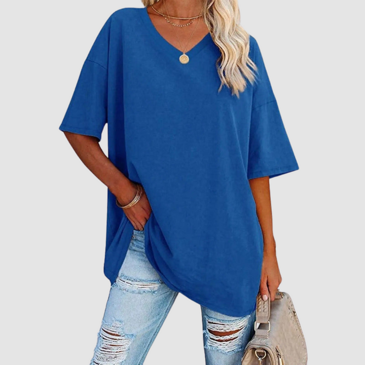 Women's Elegant V-neck T-Shirt-The Yellow Prime