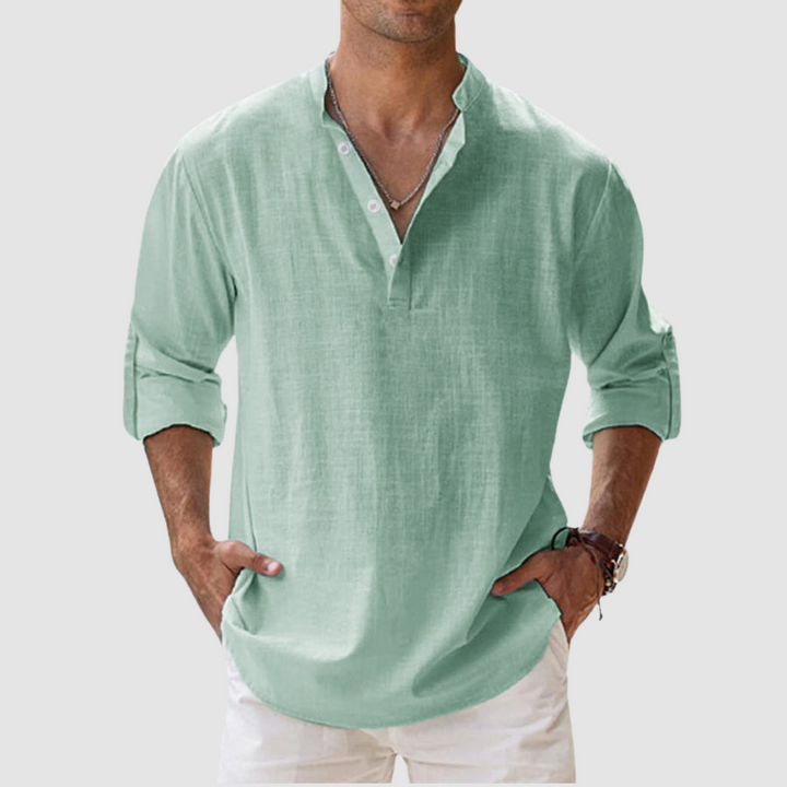 Men's Breathable Linen Shirt-The Yellow Prime