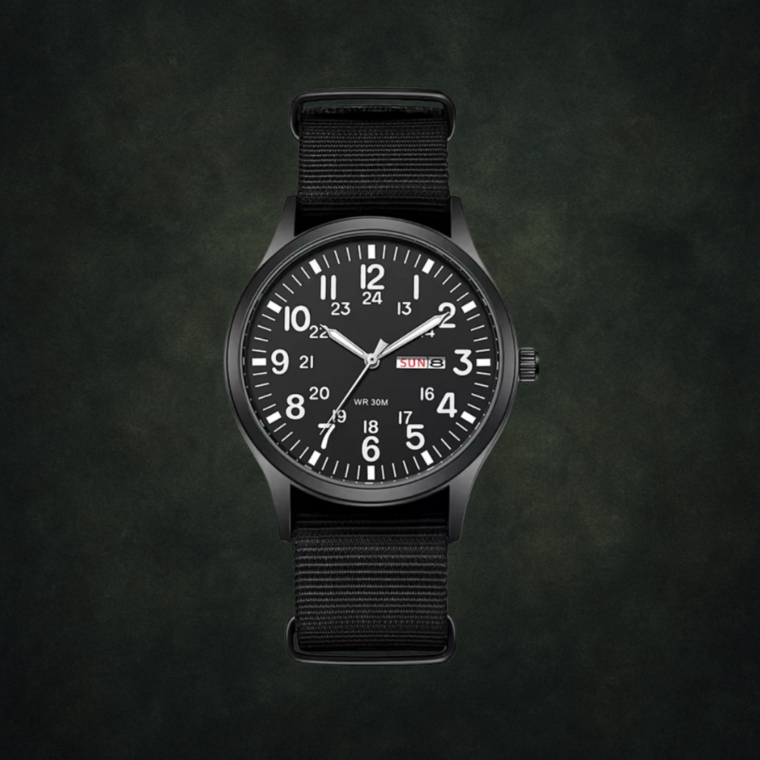 Men's Durable Military-Style Waterproof Watch – Scratch-Resistant 42mm Dial-The Yellow Prime