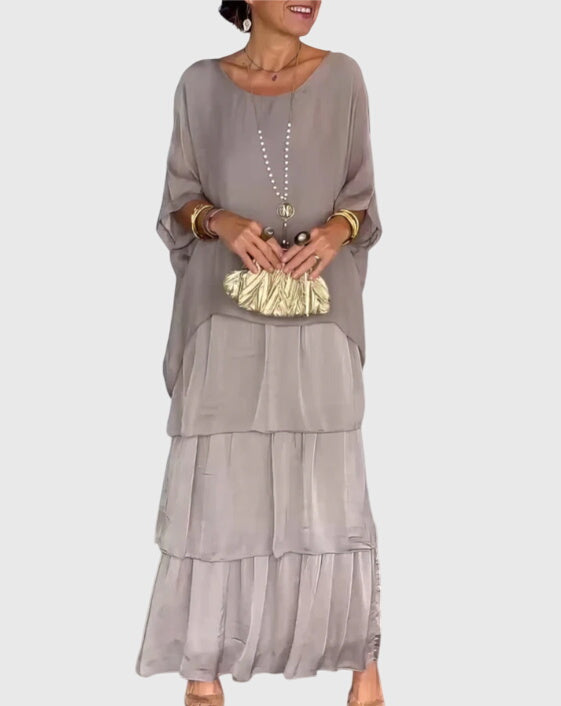 Elizabeth | Women's Boho Layered Maxi Dress with Shorts-The Yellow Prime