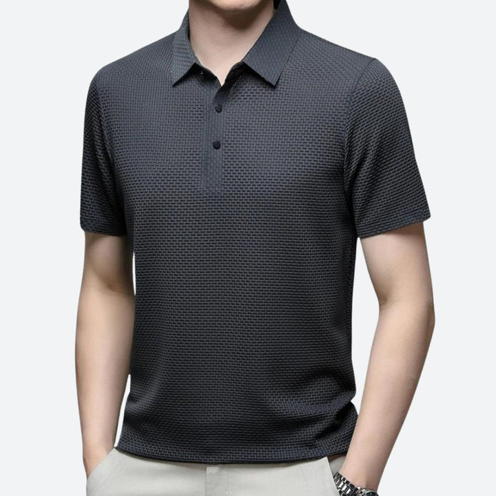 Anton | Men's Stylish Structured Polo Shirt-The Yellow Prime