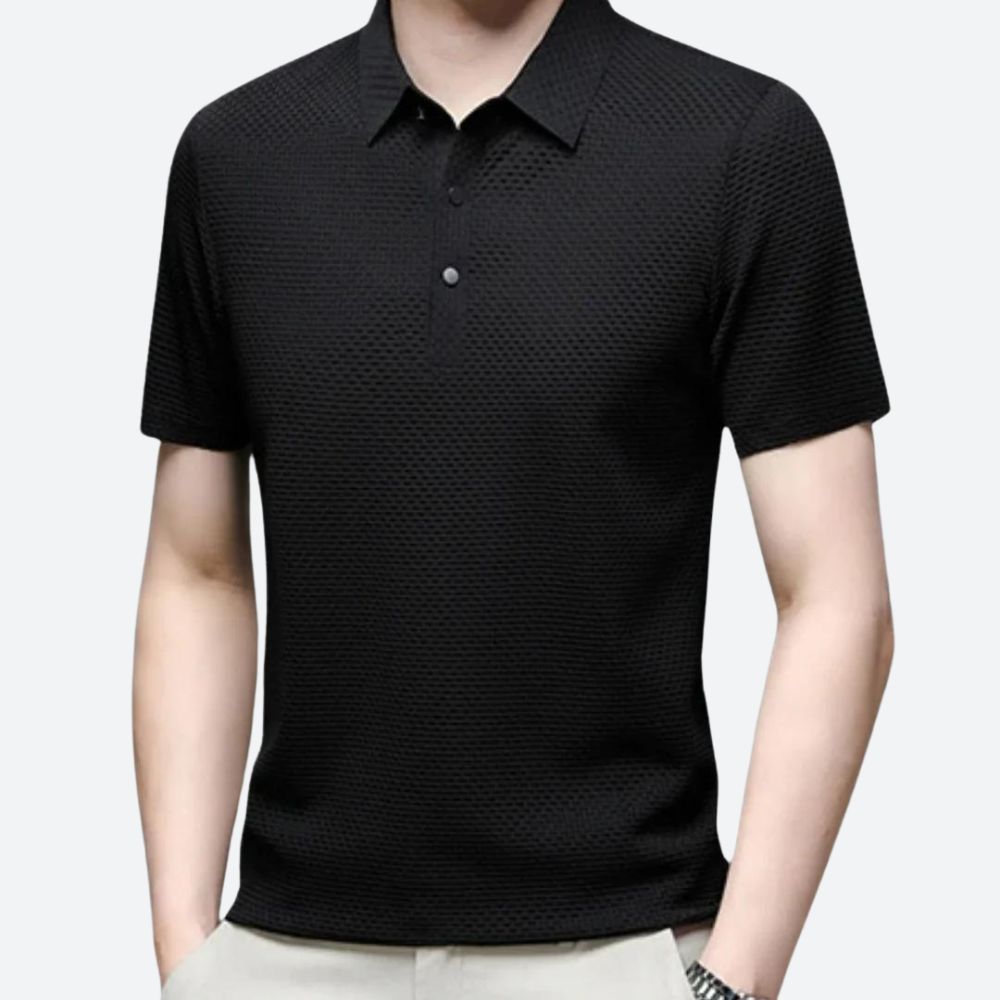 Anton | Men's Stylish Structured Polo Shirt-The Yellow Prime