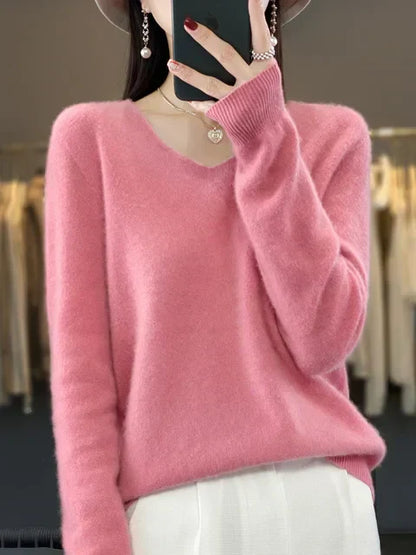 Abi | Women's Loose Knit Sweater-The Yellow Prime