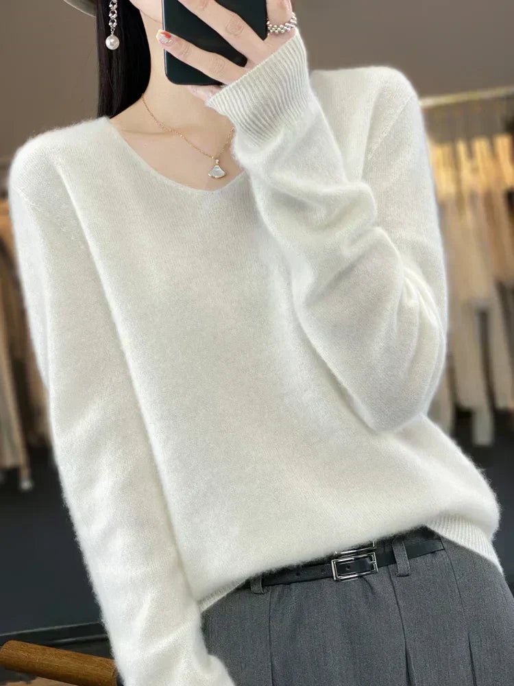 Abi | Women's Loose Knit Sweater-The Yellow Prime