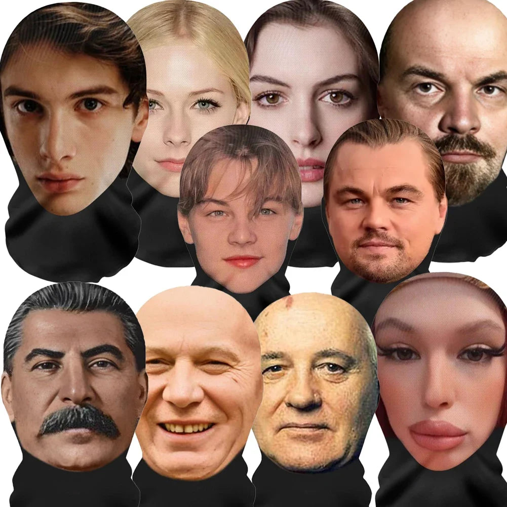 Halloweens morsomme 3D-printede heldekkende ansiktsmaske for kostymer og cosplay
