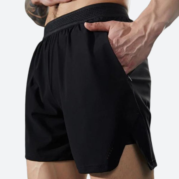Adrian | Men's Stylish 2-Piece Sports Shorts-The Yellow Prime