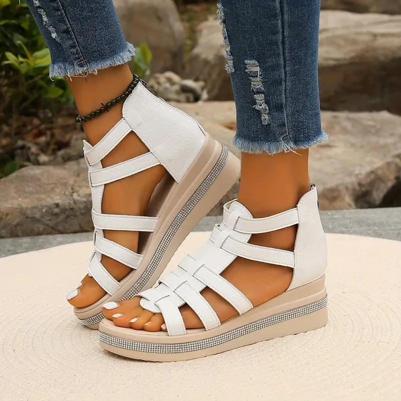 Agnes | Women's Multi-Strap Platform Sandals-The Yellow Prime
