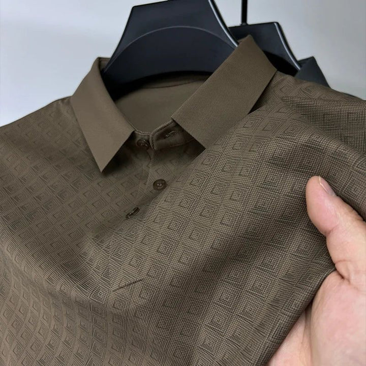 Alex | Men's Stylish Silk Polo Shirt for Summer Fashion-The Yellow Prime