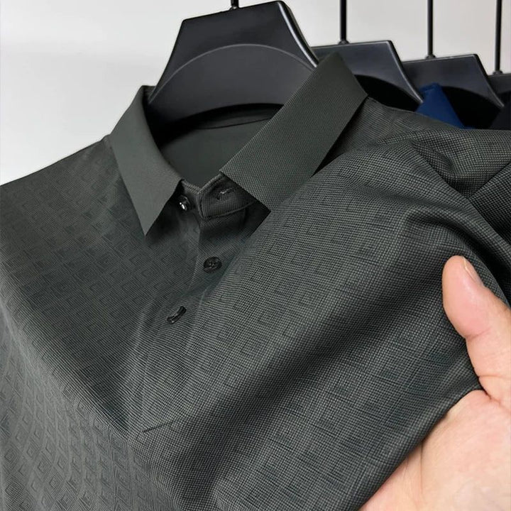 Alex | Men's Stylish Silk Polo Shirt for Summer Fashion-The Yellow Prime