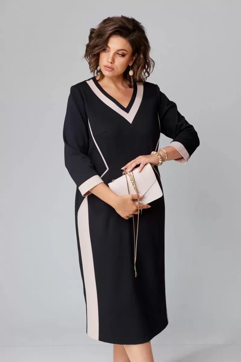 Alexa | Women's Elegant V-neck Dress-The Yellow Prime