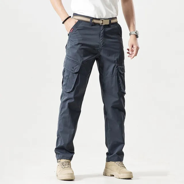 Alfred | Men's Cargo Straight Leg Trousers-The Yellow Prime