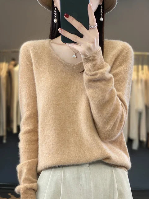 Abi | Women's Loose Knit Sweater-The Yellow Prime