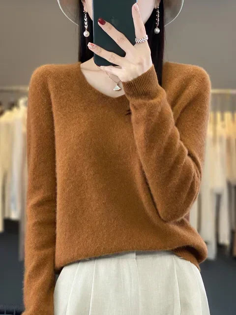 Abi | Women's Loose Knit Sweater-The Yellow Prime
