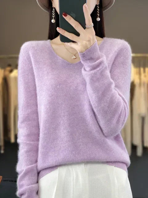 Abi | Women's Loose Knit Sweater-The Yellow Prime