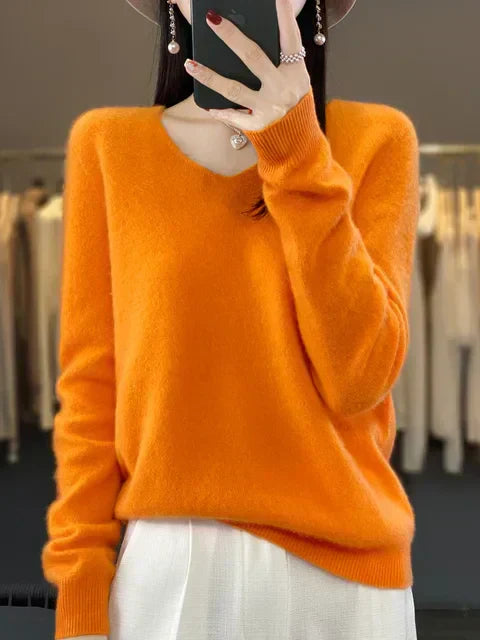 Abi | Women's Loose Knit Sweater-The Yellow Prime
