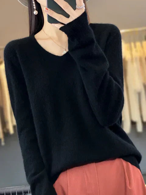 Abi | Women's Loose Knit Sweater-The Yellow Prime