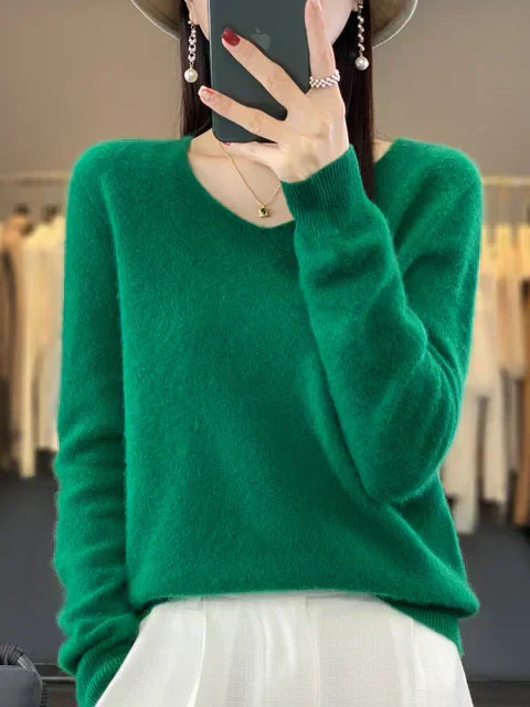 Abi | Women's Loose Knit Sweater-The Yellow Prime