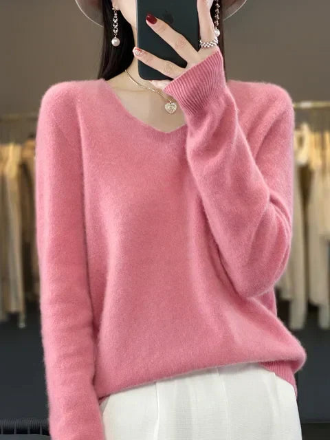 Abi | Women's Loose Knit Sweater-The Yellow Prime