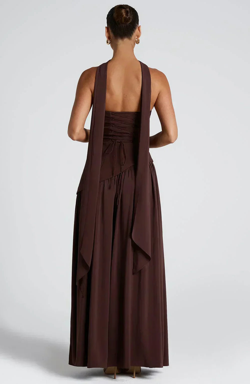 Allegra | Women's Asymmetrical Maxi Dress for Wedding Guests-The Yellow Prime