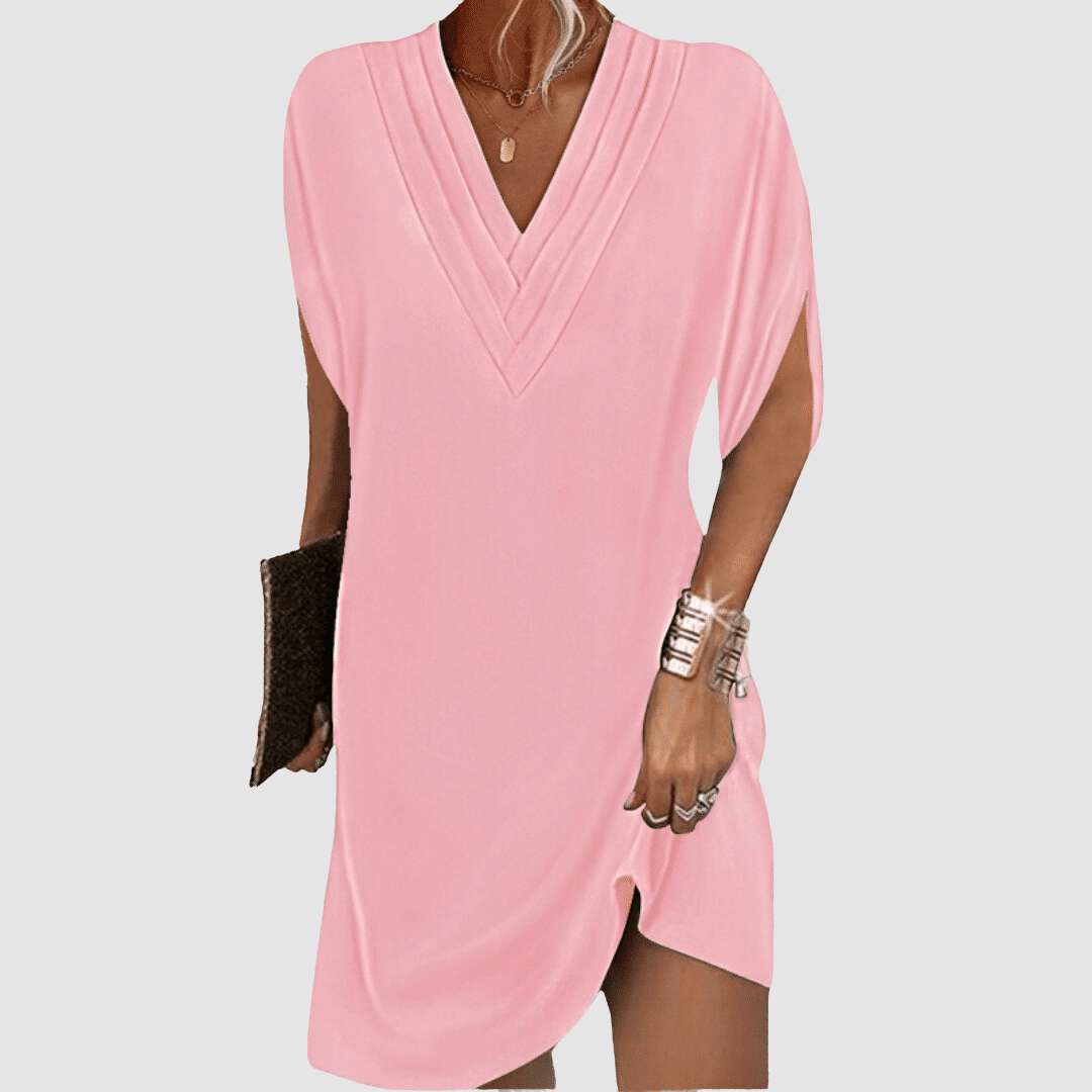 Alysa | Women's Elegant Half-Sleeve Dress-The Yellow Prime