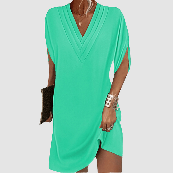 Alysa | Women's Elegant Half-Sleeve Dress-The Yellow Prime
