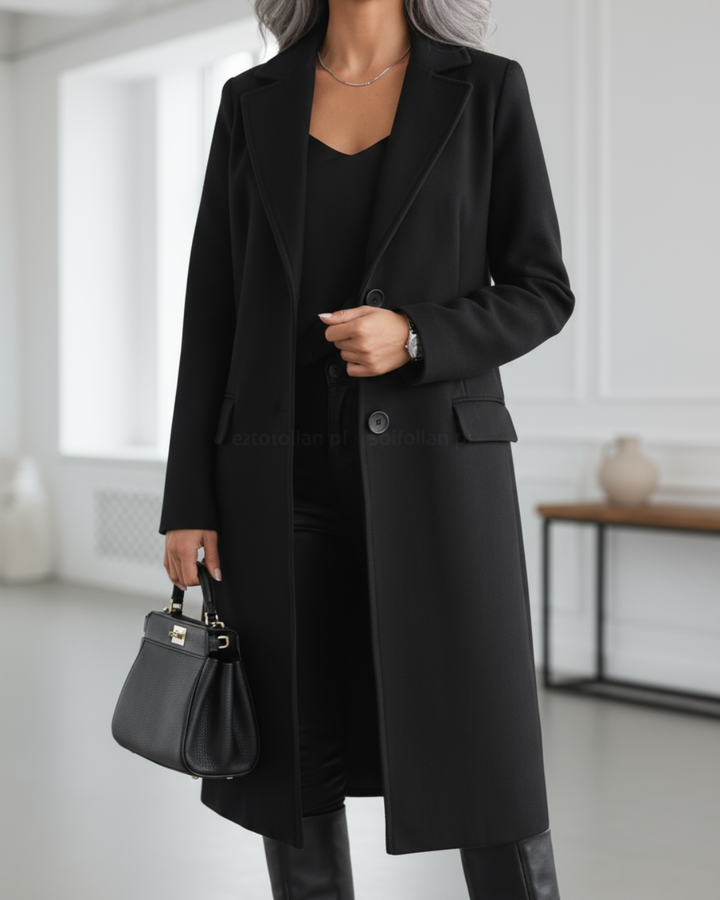 Anastacia | Women's Elegant Long Coat-The Yellow Prime
