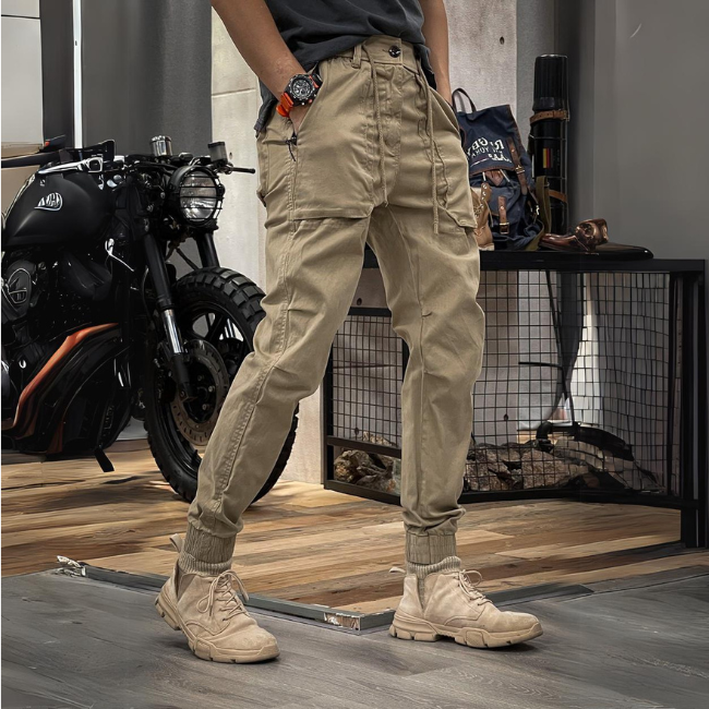 André | Men's Stretch Cargo Pants in Spandex-The Yellow Prime