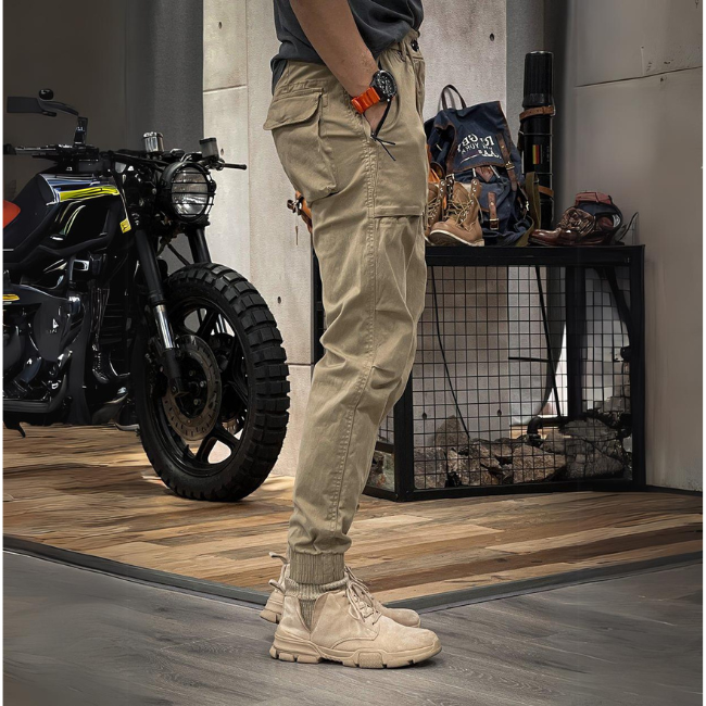 André | Men's Stretch Cargo Pants in Spandex-The Yellow Prime