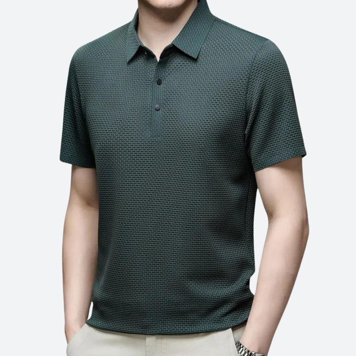 Anton | Men's Stylish Structured Polo Shirt-The Yellow Prime