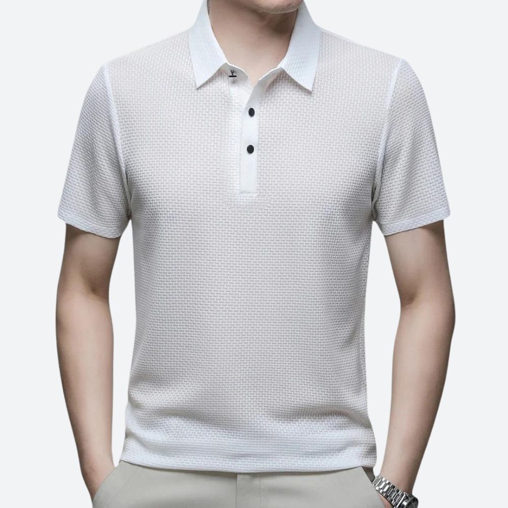Anton | Men's Stylish Structured Polo Shirt-The Yellow Prime