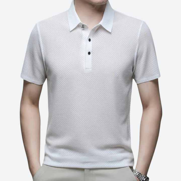 Anton | Men's Stylish Structured Polo Shirt-The Yellow Prime