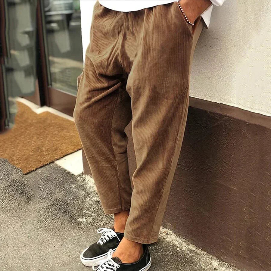 Arden | Men's Relaxed Fit Casual Ankle Pants-The Yellow Prime