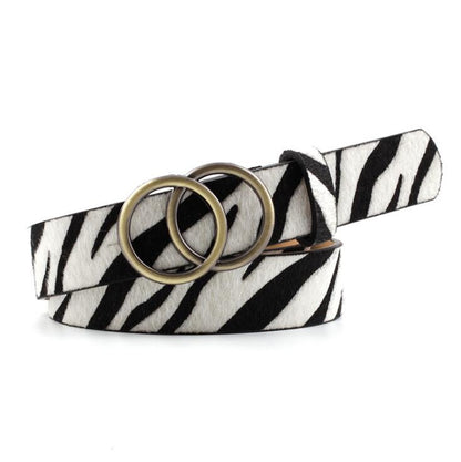 Aria | Women's Leather Belt with Stylish O-Ring Buckle-The Yellow Prime